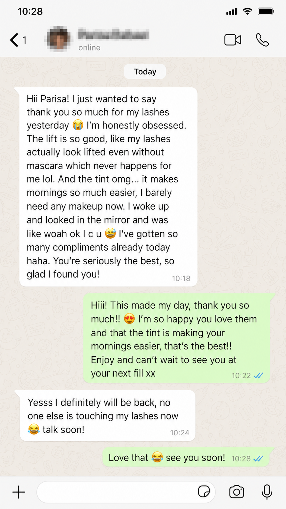 Five-star client review for PB Lashes Toronto (5 of 10)