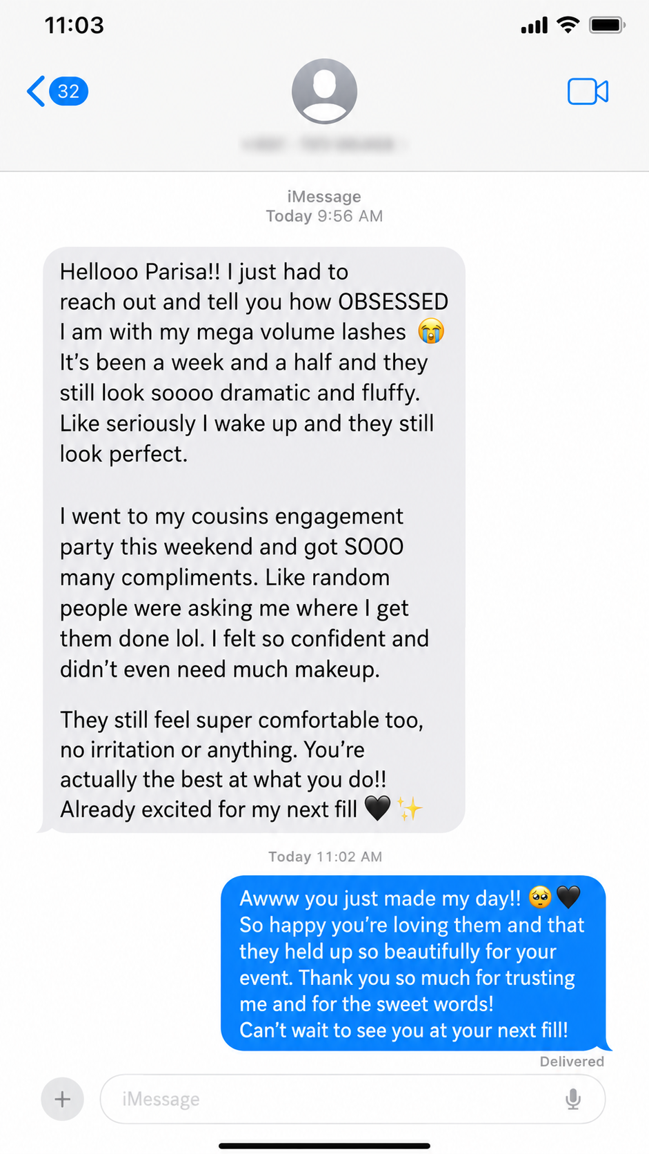 Five-star client review for PB Lashes Toronto (8 of 10)